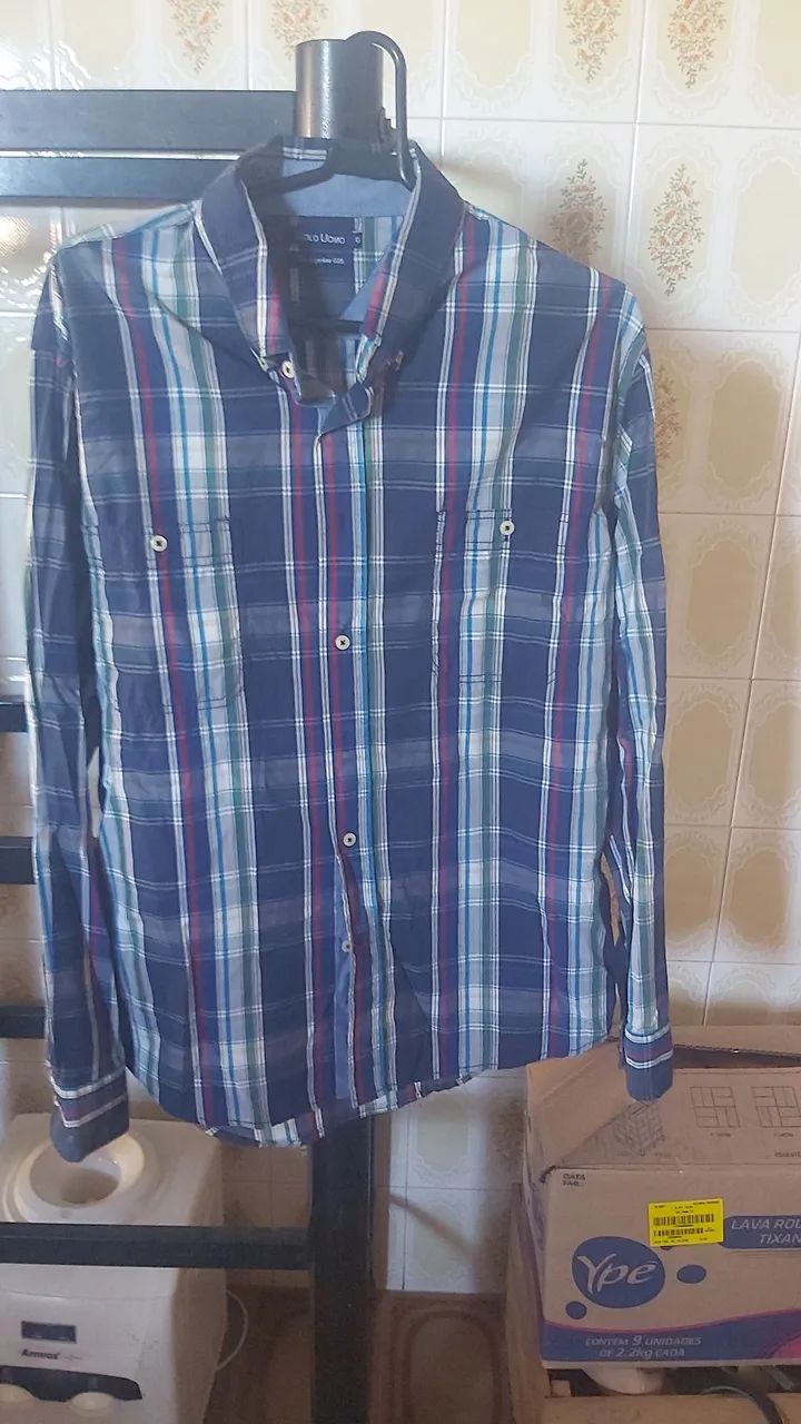 Camisas masculina xadrez  - Foto 2