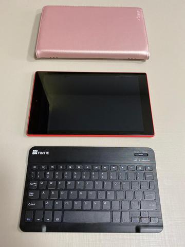 Amazon Fire HD 10 Tablet 10.1? com Alexa Hands-free 1080p 32GB + Fintie Teclado Case