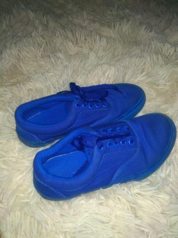 Tênis Estilo Vans Azul Tam 34 - Foto 2
