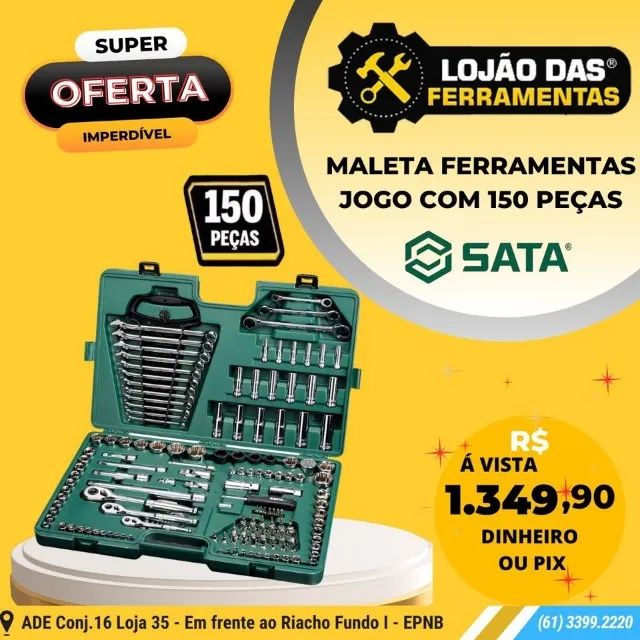 Jogo de ferramentas manuais com 150 peças - ST09510L - ST09510L - Sata