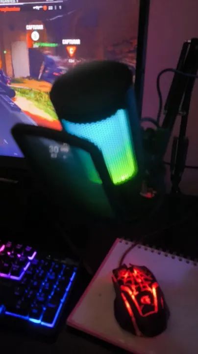 Fifine A6T RGB c/braço articulado Studio Profissional Gamer Microfone - Foto 2