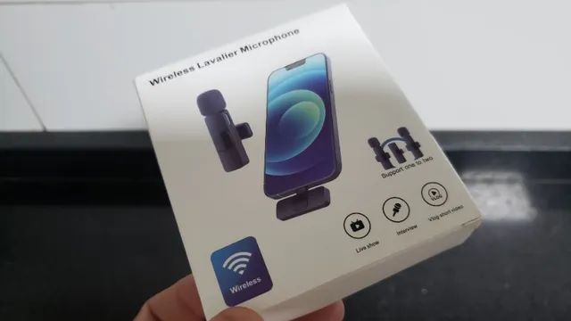 Microfone Lapela recarregável 2 microfones IOS Iphone - Foto 2