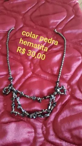 colares em metal, confas e hematita novos - Foto 3
