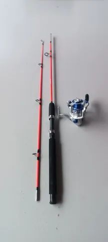 Vara de pesca com molinete 