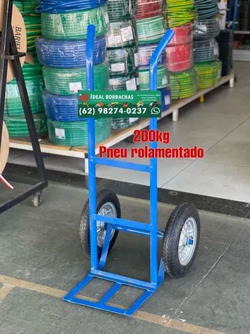 Carrinho carga 200kg - pneu rolamentado