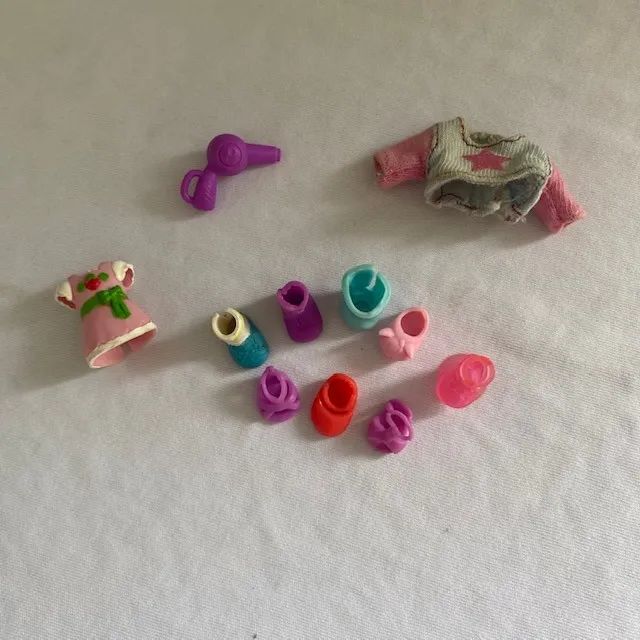Lote Polly Pocket Lanchonete Acessórios Roupas Sapatinhos Sem Par - Foto 4