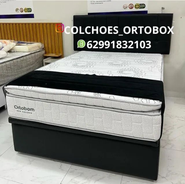 Base e Colchão Casal da Ortobom com 5 anos de garantia