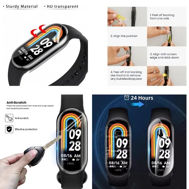 Película para Mi Band Flexível resistente à água todos os modelos da xiaomi - Foto 4