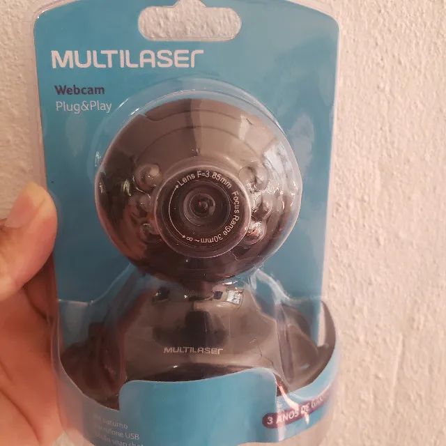 Webcam Vision 16mp Com Microfone Embutido Wc045 Multilaser Plug E Play-Nova - Foto 2