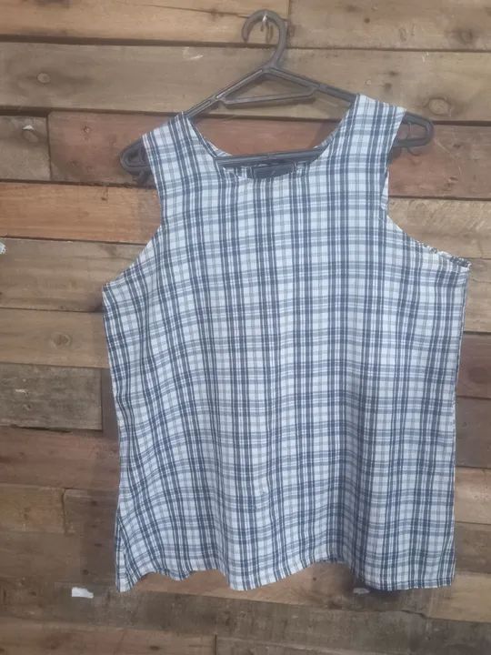 Blusa Quadriculada Feminina 