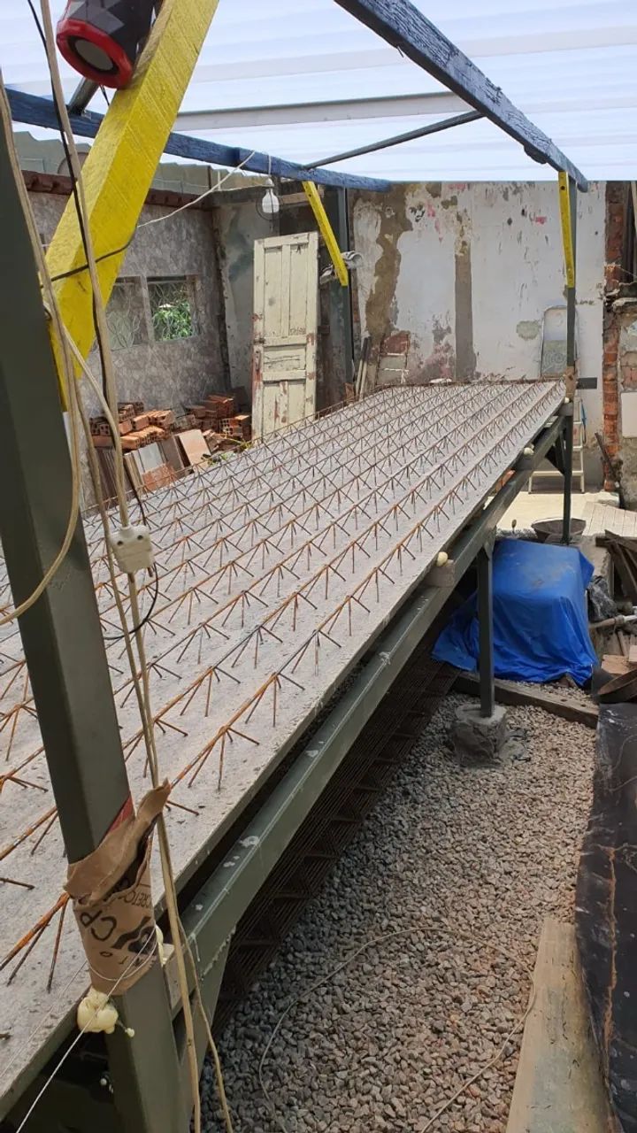 Formas de laje pré-moldada 10u + Mesa vibratória + treliças + isopores  - Foto 3