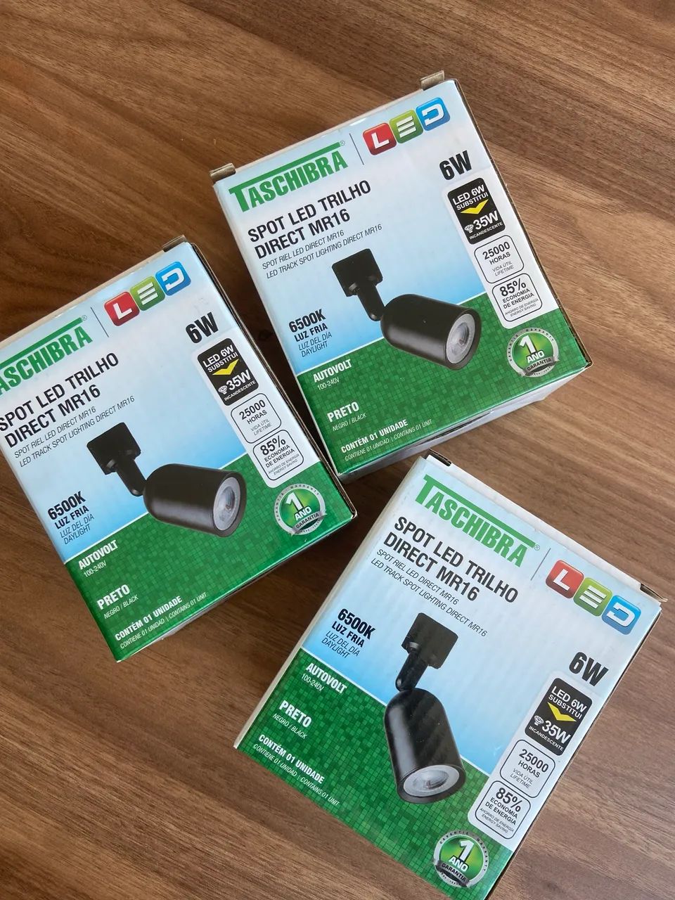 Kit 03 Spot Led Trilho - Taschibra