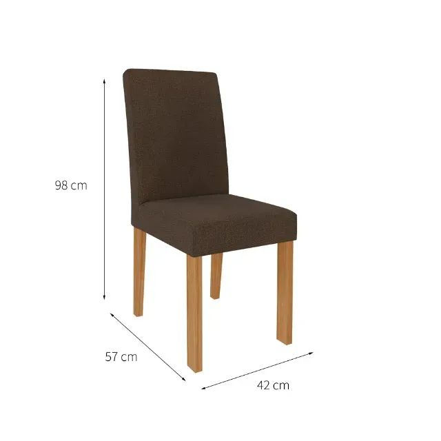 Mesa de jantar Flora Quadrada com Cadeiras Maia Gengibre (A vista) - Foto 4