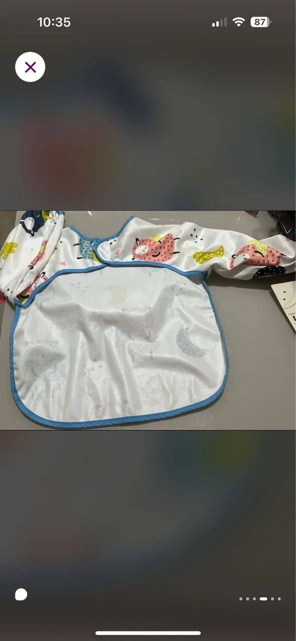 Kit com dois babadores comprido e curto - Foto 3