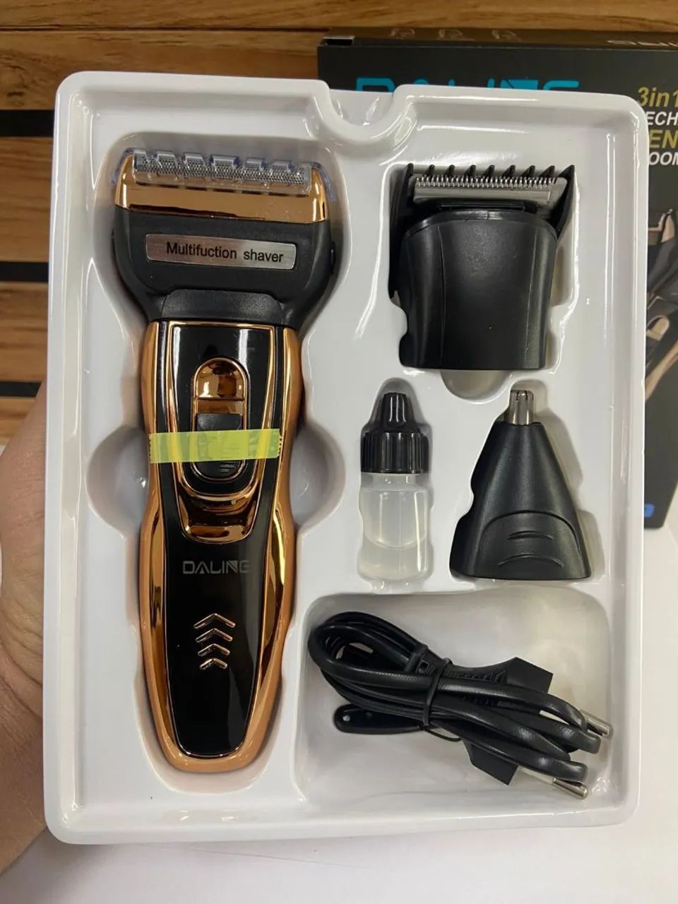 Kit de Aparador de Barba 3 em 1 Recarregável - Daling - Foto 2