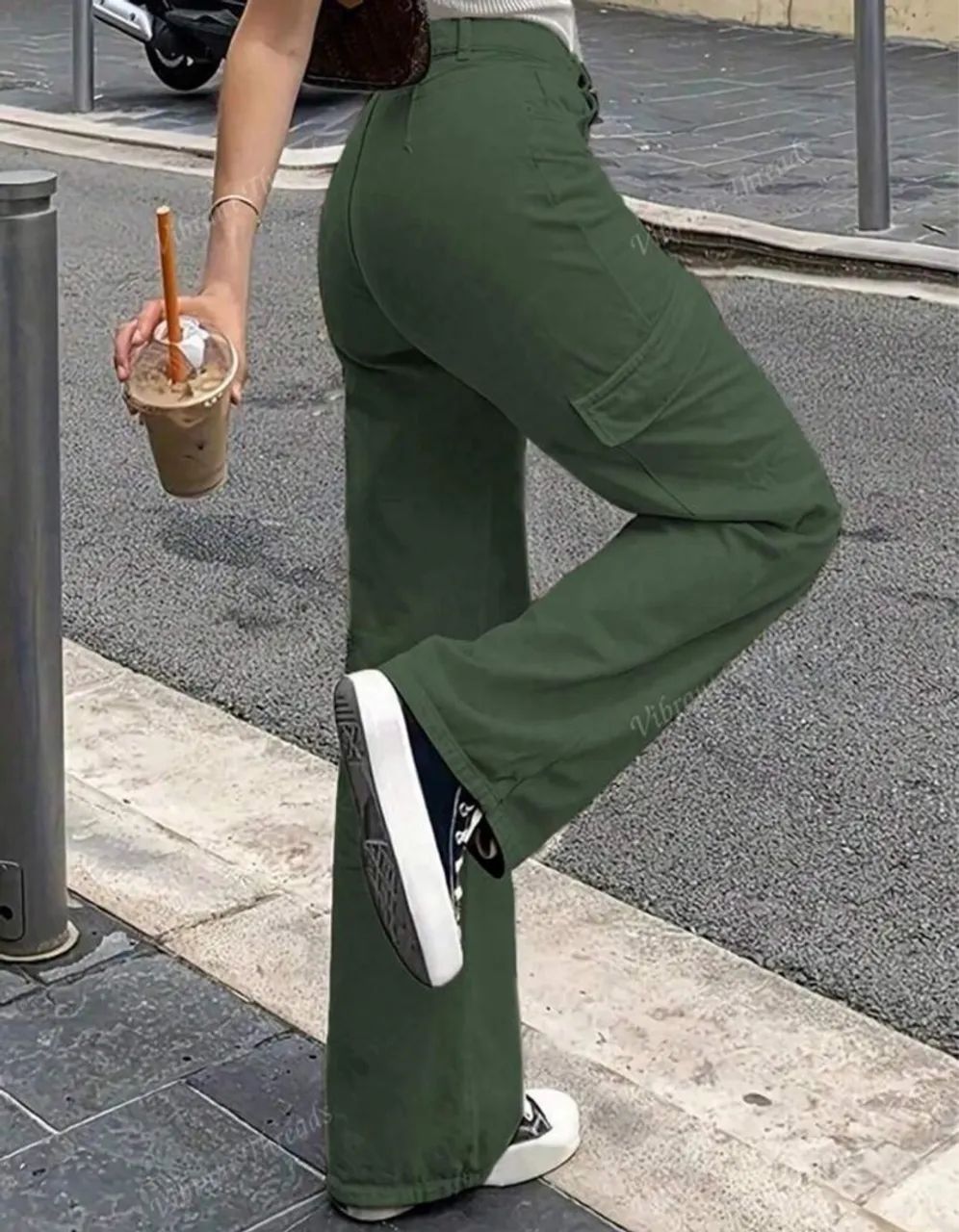 calça cargo verde militar  - Foto 3