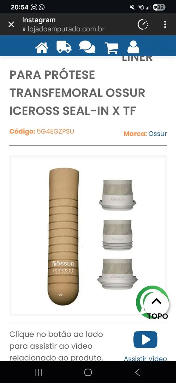 Lineer Prótese Transfemoral Ossur Iceross Seal-In X TF