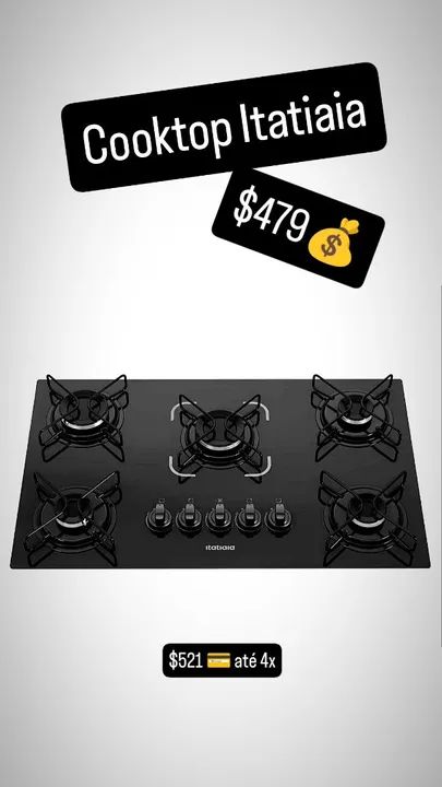 Cooktop 5 bocas Nvs