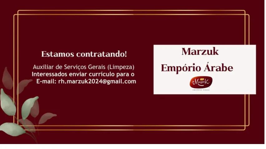 ESTAMOS CONTRATANDO AUX DE SERV GERAIS (LIMPEZA)