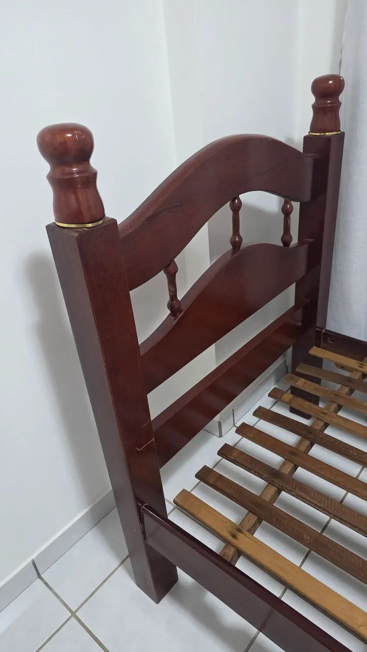 Cama Solteiro Madeira Maciça  - Foto 5