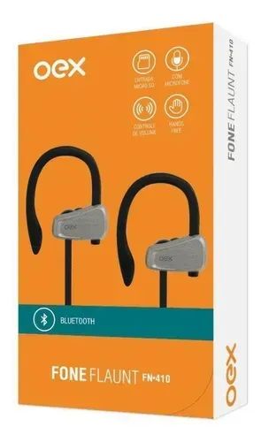 Fone De Ouvido Esportivo Bluetooth Oex Flaunt Fn410 Chumbo - Foto 2