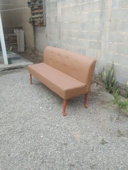 ? RECAMIER COM ENCOSTO - 150x45 - CORAÇÕES MARROM ? - Foto 3