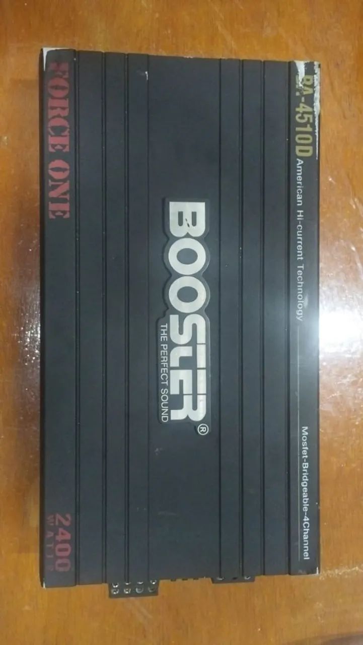 Amplificador Automotivo Booster Force One 2400 Watts 4 Canais