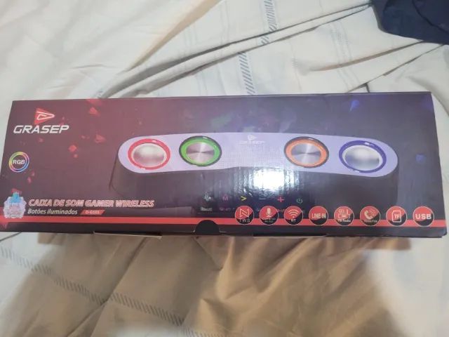 ? Caixa Gamer RGB Grasep D-G55 ? Som Potente + Microfone + Bluetooth - Foto 3