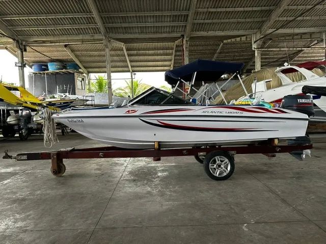 LANCHA ATLANTIC 2009 + CARRETA DE ENCALHE- 16 PÉS NOVÍSSIMA!!  ACEITO CARRO E CARTÃO - Foto 6