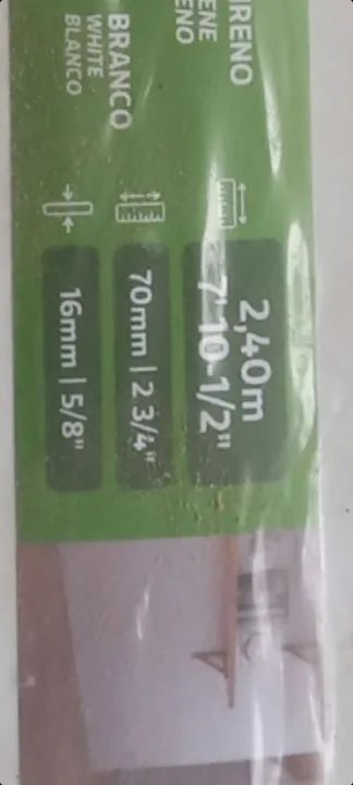 Rodapé de poliestireno Branco - 2,40m (2)