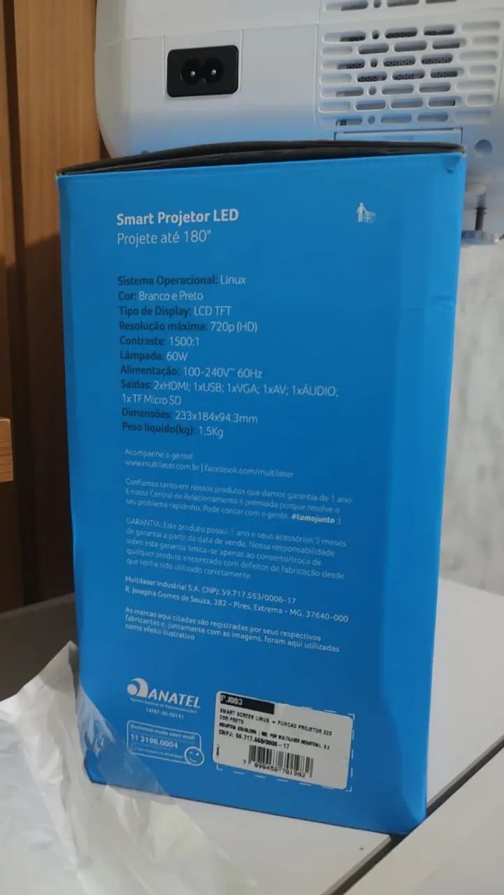 Projetor Multilaser - 2200 Lumens - Novo usado 2 vezes  - Foto 6