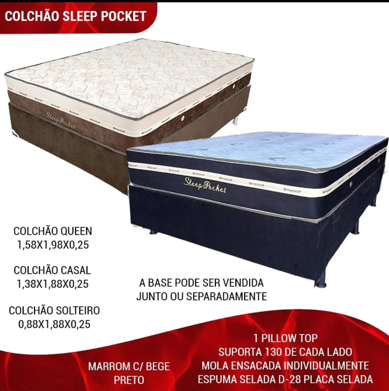 Colchão molas ensacadas 
