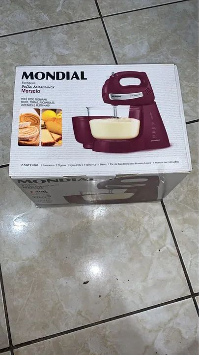 Batedeira Mondial Bella Massa Inox Marsala 500W - Foto 4