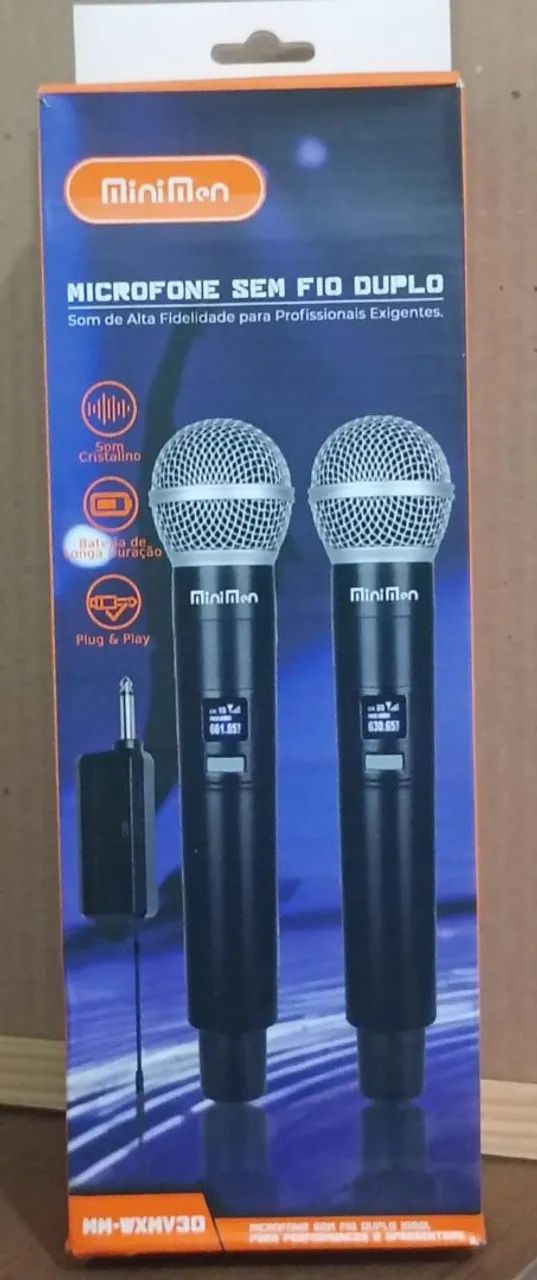 Microfone Sem Fio Profissional Duplo  - Foto 3
