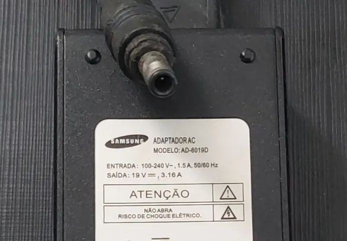Carregador Original P/ Notebook Samsung 19v 3.16a Ad-6019d (Usado) - Foto 4