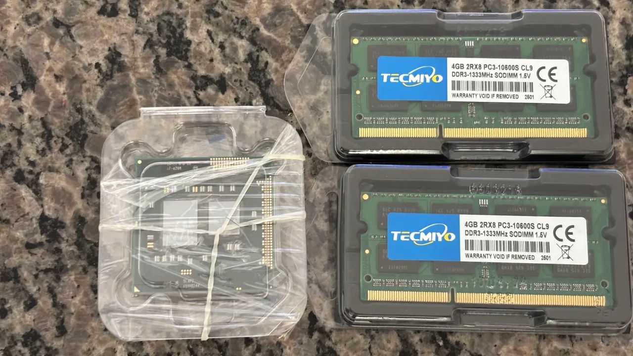 Processador i7 620m 2,66ghz a 3.3 novo + 2 pente 4gb ddr3 1333 kit combo - Foto 2