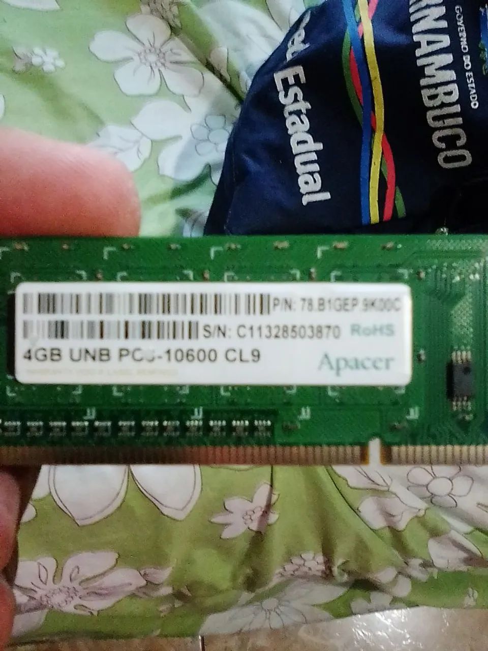 Memória RAM Apacer 4GB DDR3 10600 CL9
