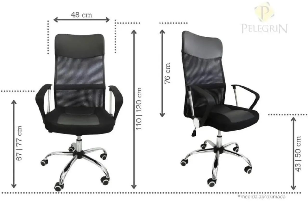 Cadeira Escritório Giratória estilo Presidente - Foto 3