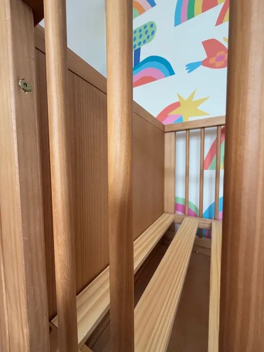 Berço Cama Retrô Tulipa Baby Seminovo com Colchão - Foto 6