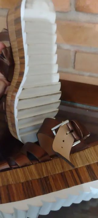 Sandálias plataforma marrom64628725538562123