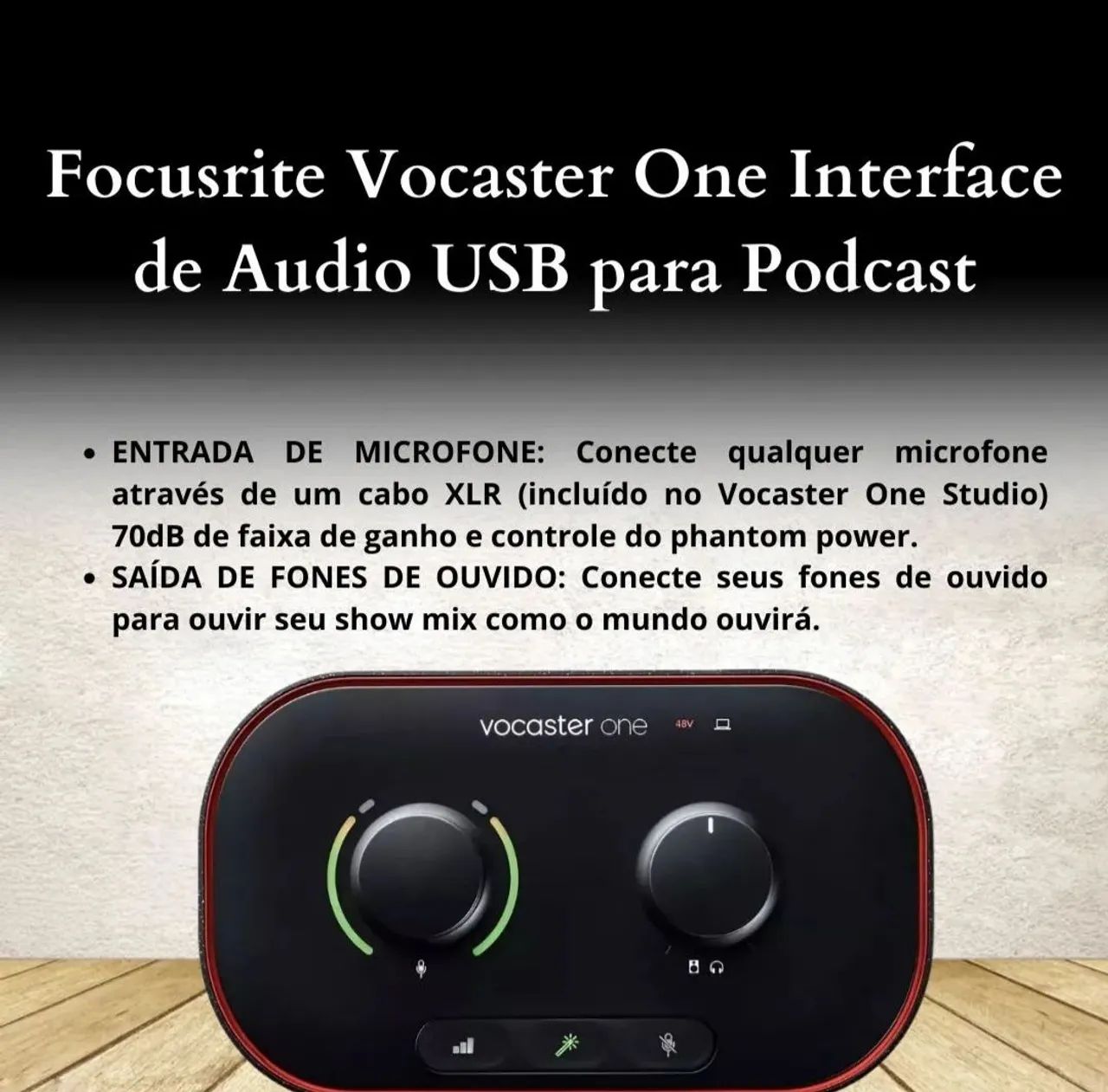 Interface de áudio Vocaster One - Foto 4