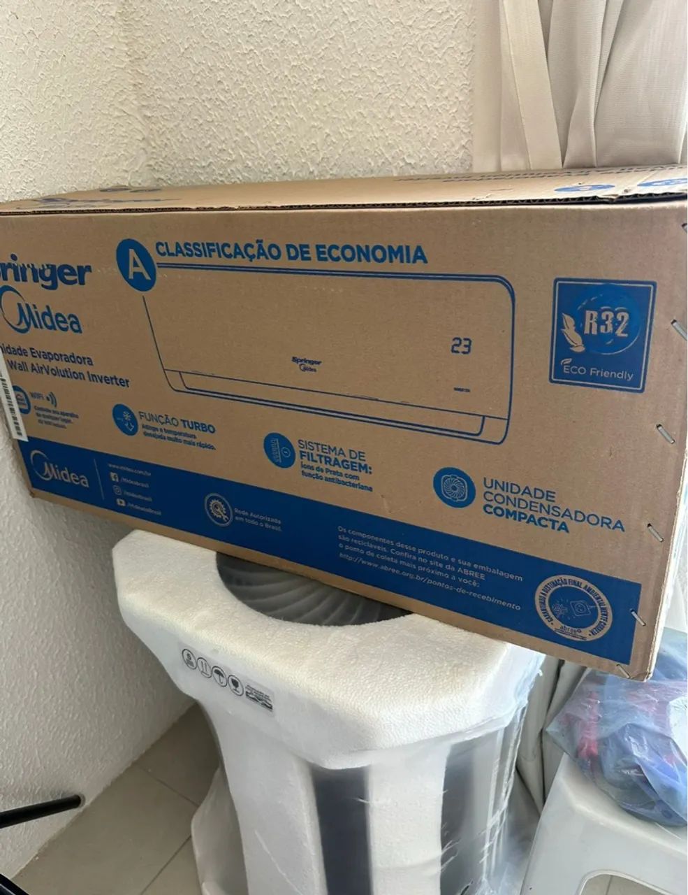 Ar Condicionado Springer Midea 9.000 BTUs Frio - R32