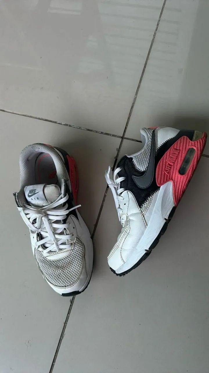 tenis nike air max excee feminino original rosa com preto e branco - Main Image