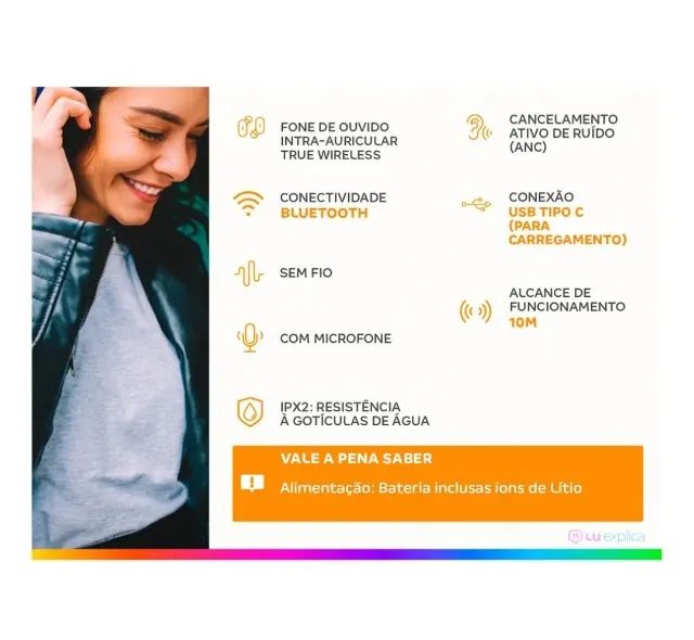 Fone De Ouvido Com Microfone Samsung Galaxy Buds Fe Grafite - Foto 2