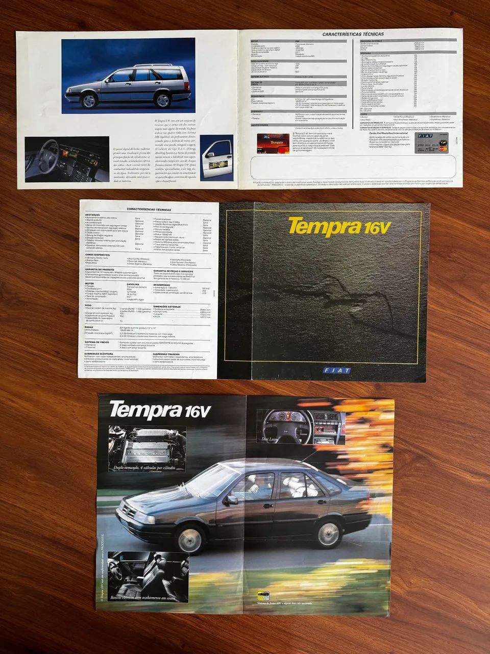 3 PROSPECTOS FOLDER FIAT TEMPRA RARIDADE 250,00 CADA! - Foto 4