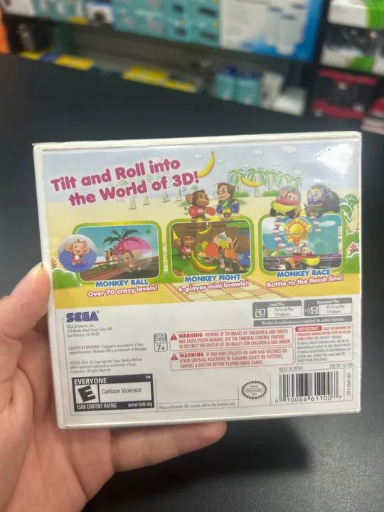 JOGO SUPER MONKEYBALL 3D NINTENDO 3DS LACRADO - Foto 2