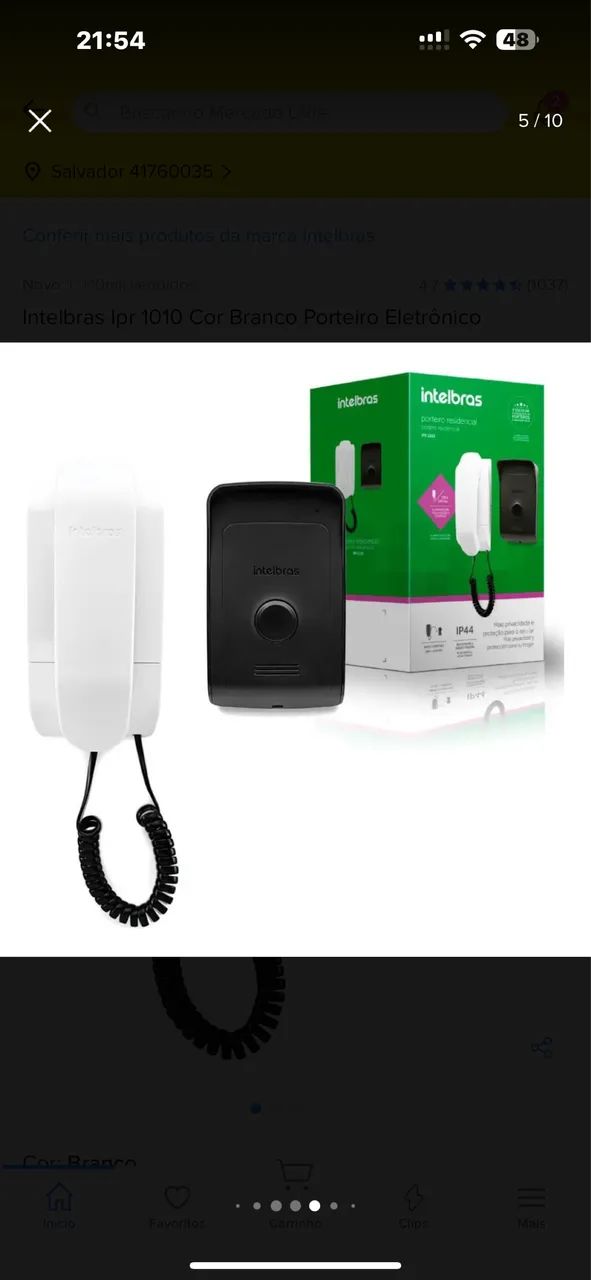 Interfone Residencial Intelbras Ivr 1010 Tela 4,3"' Cor Branco