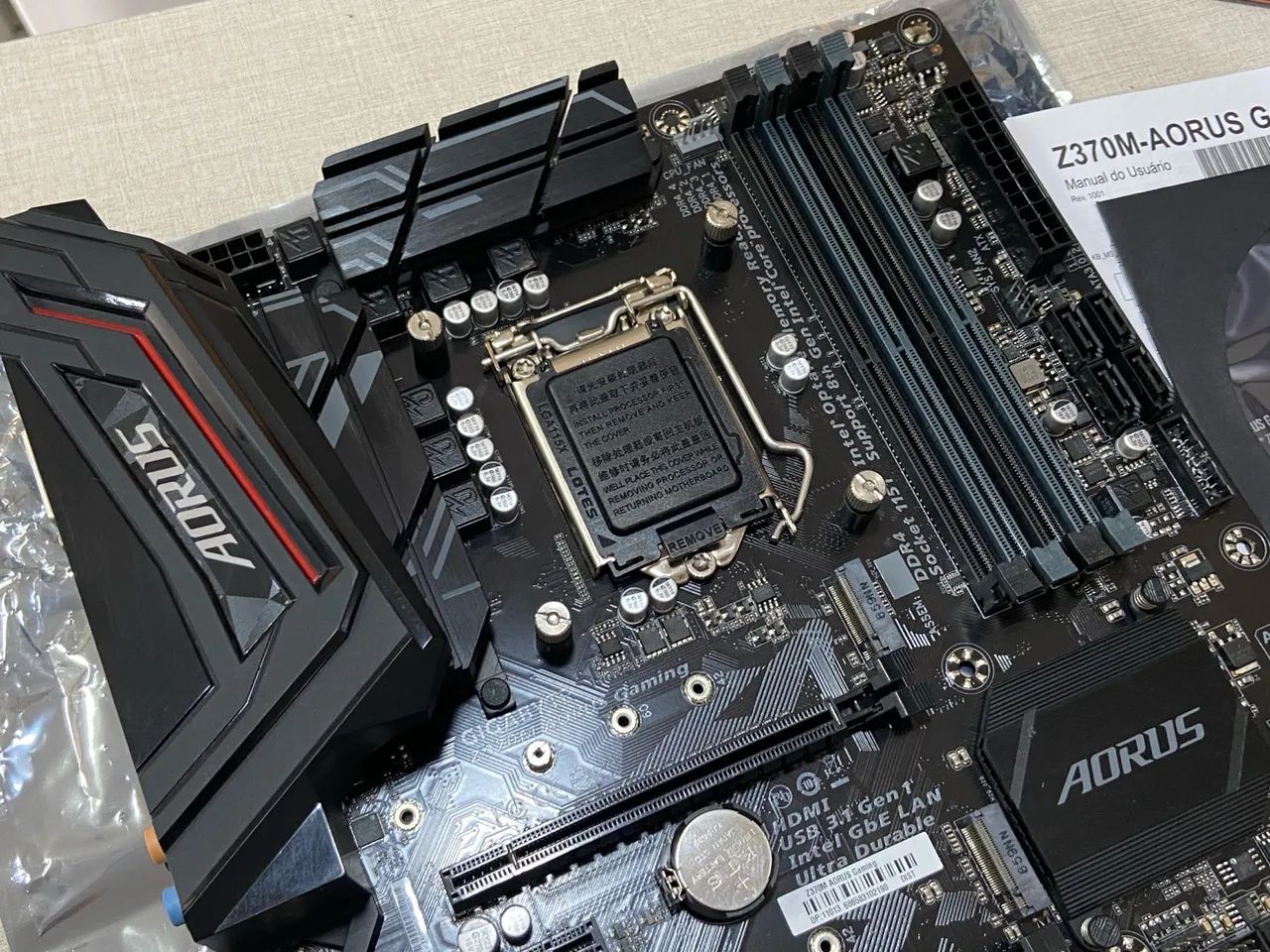 Vendo placa Mãe Aorus Z370M Gigabyte lga 1151  - Foto 3