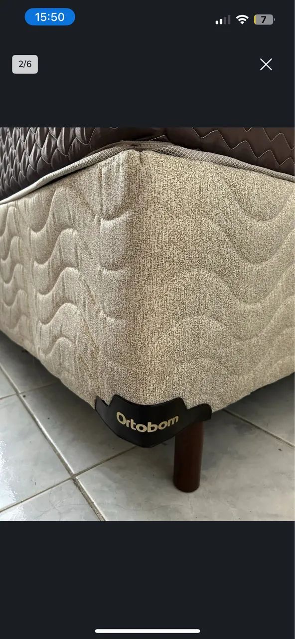 Base queen bipartida ortobom + colchão gazin molas ensacadas queen size  - Foto 4