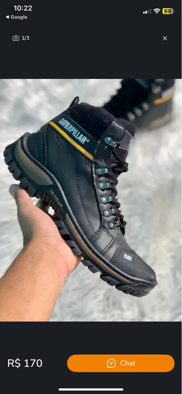 Bota Caterpillar Adventure Preta